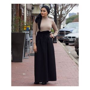 VERONA Womens Black Maxi Pleated Skirt XS